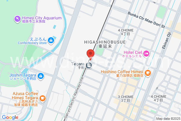 手柄メンズエステの地図です。map of Tegara station where spa and massage salons are located