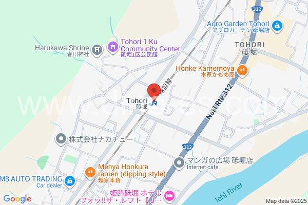 砥堀メンズエステの地図です。map of Tohori station where spa and massage salons are located