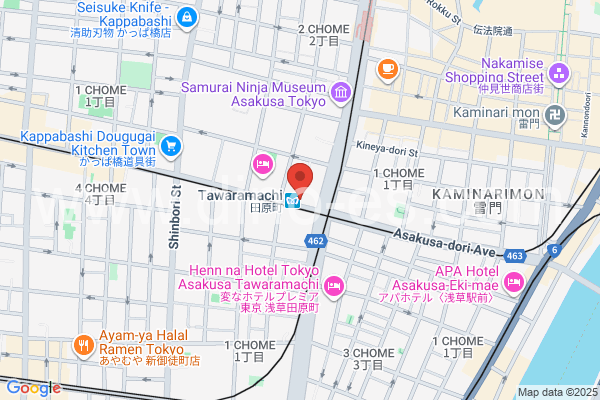 田原町(東京)メンズエステの地図です。map of Tawaramachi station where spa and massage salons are located