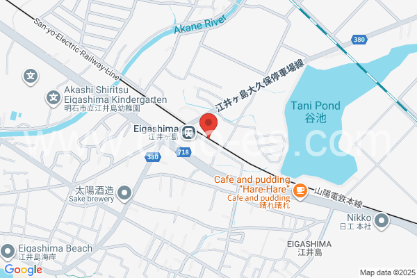 江井ヶ島メンズエステの地図です。map of Eigashima station where spa and massage salons are located