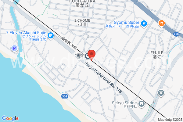 藤江メンズエステの地図です。map of Fujie station where spa and massage salons are located