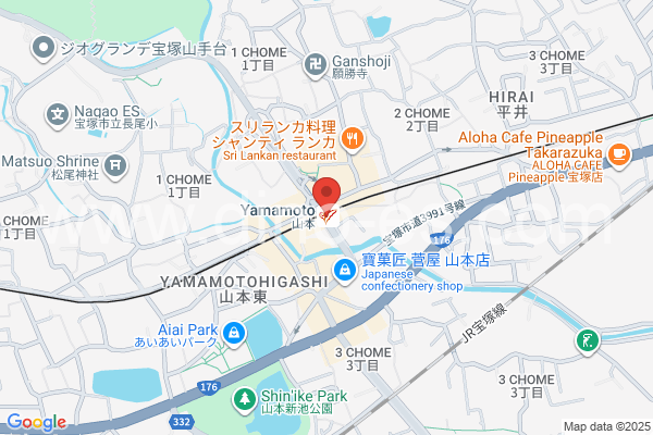 山本(兵庫)メンズエステの地図です。map of Yamamoto station where spa and massage salons are located