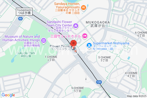 フラワータウンメンズエステの地図です。map of Flower Town station where spa and massage salons are located