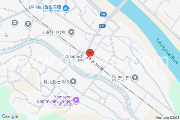 小野町メンズエステの地図です。map of Onomachi station where spa and massage salons are located