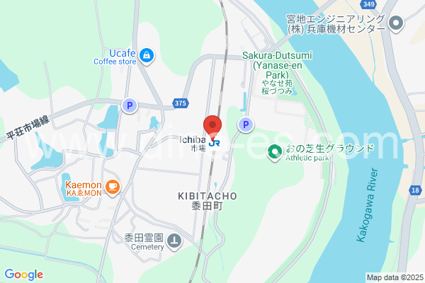 市場メンズエステの地図です。map of Ichiba station where spa and massage salons are located
