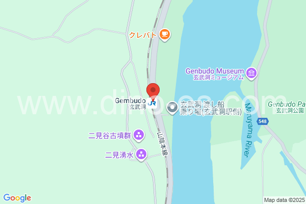 玄武洞メンズエステの地図です。map of Gembudō station where spa and massage salons are located