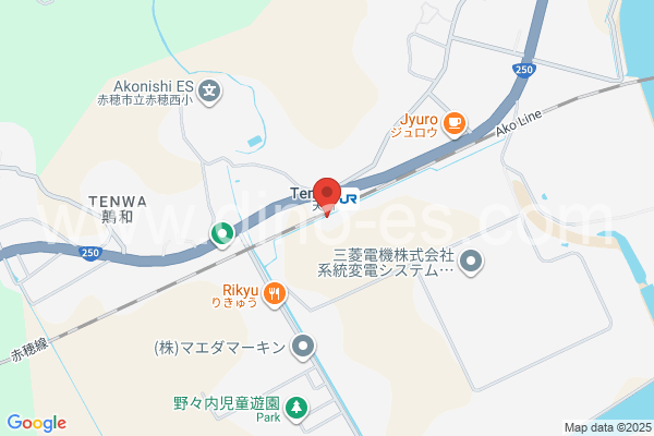 天和メンズエステの地図です。map of Tenwa station where spa and massage salons are located