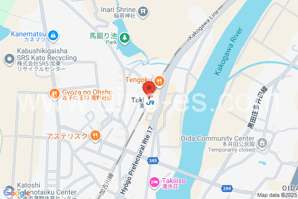 滝(兵庫)メンズエステの地図です。map of Taki station where spa and massage salons are located
