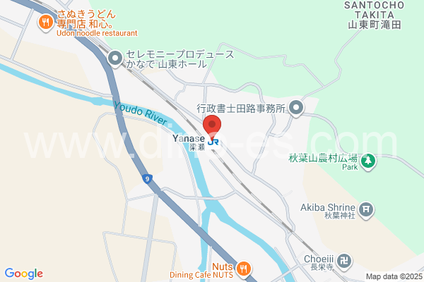 梁瀬メンズエステの地図です。map of Yanase station where spa and massage salons are located