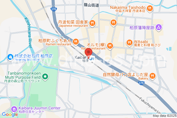 柏原(兵庫)メンズエステの地図です。map of Kaibara station where spa and massage salons are located