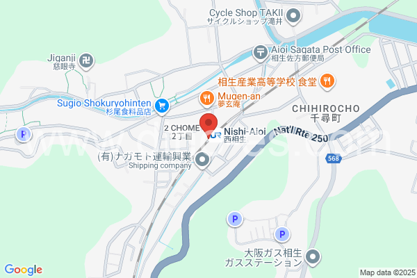 西相生メンズエステの地図です。map of Nishi-Aioi station where spa and massage salons are located