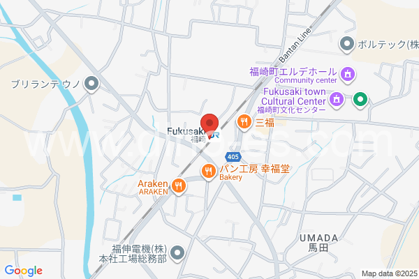 福崎メンズエステの地図です。map of Fukusaki station where spa and massage salons are located