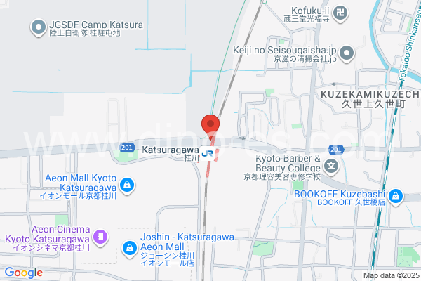 桂川(京都)メンズエステの地図です。map of Katsuragawa station where spa and massage salons are located