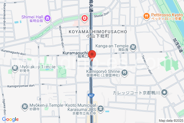 鞍馬口メンズエステの地図です。map of Kuramaguchi station where spa and massage salons are located