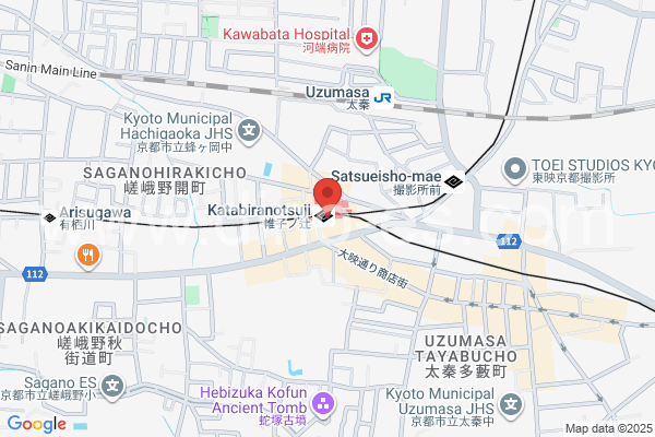 帷子ノ辻メンズエステの地図です。map of Katabiranotsuji station where spa and massage salons are located