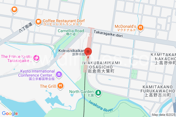 国際会館メンズエステの地図です。map of Kokusaikaikan station where spa and massage salons are located