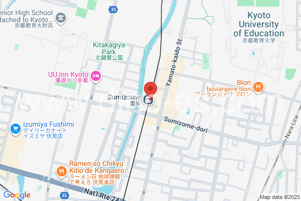 墨染メンズエステの地図です。map of Sumizome station where spa and massage salons are located