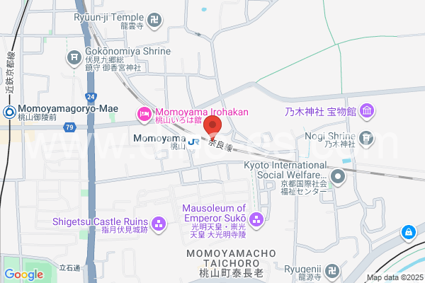 桃山メンズエステの地図です。map of Momoyama station where spa and massage salons are located