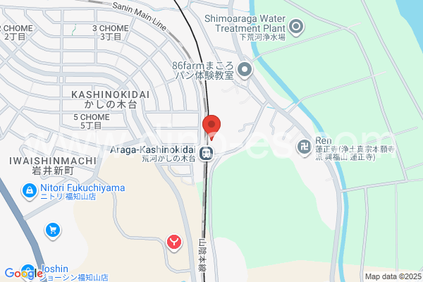 荒河かしの木台メンズエステの地図です。map of Aragakashinokidai station where spa and massage salons are located