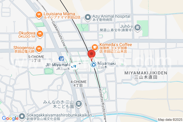 三山木メンズエステの地図です。map of Miyamaki station where spa and massage salons are located