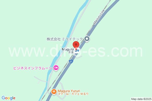 真倉メンズエステの地図です。map of Magura station where spa and massage salons are located