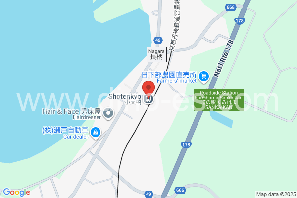 丹後神野メンズエステの地図です。map of Tango Kamino station where spa and massage salons are located