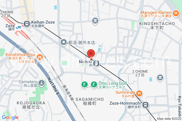 錦メンズエステの地図です。map of Nishiki station where spa and massage salons are located