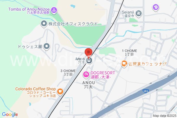 穴太(滋賀)メンズエステの地図です。map of Anō station where spa and massage salons are located
