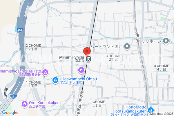 南滋賀メンズエステの地図です。map of Minami-Shiga station where spa and massage salons are located
