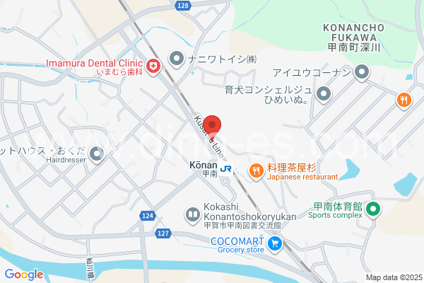 甲南メンズエステの地図です。map of Kōnan station where spa and massage salons are located