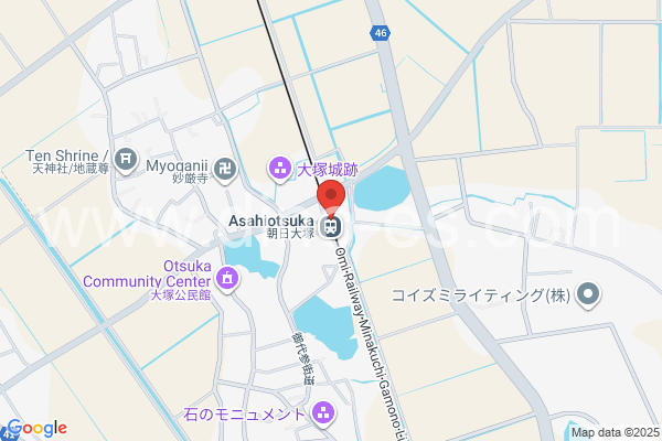 朝日大塚メンズエステの地図です。map of Asahiōtsuka station where spa and massage salons are located