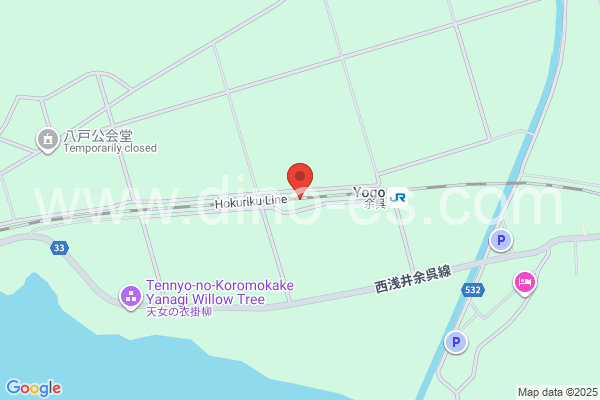 余呉メンズエステの地図です。map of Yogo station where spa and massage salons are located