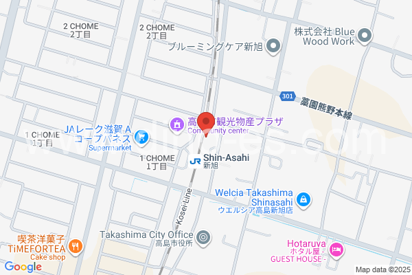 新旭メンズエステの地図です。map of Shin-Asahi station where spa and massage salons are located