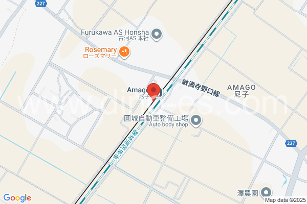 尼子メンズエステの地図です。map of Amago station where spa and massage salons are located