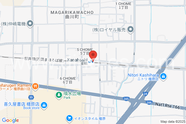 金橋メンズエステの地図です。map of Kanahashi station where spa and massage salons are located