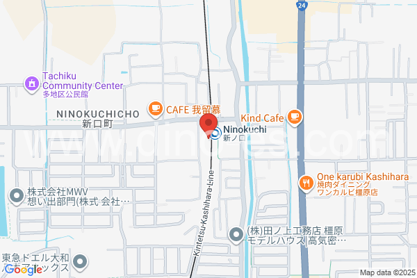 新ノ口メンズエステの地図です。map of Ninokuchi station where spa and massage salons are located