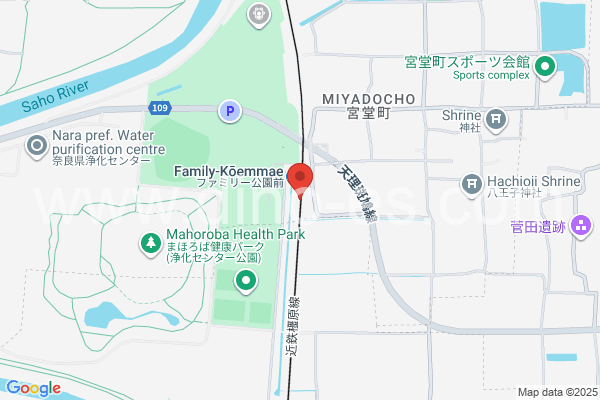 ファミリー公園前メンズエステの地図です。map of Family Kōen-mae station where spa and massage salons are located