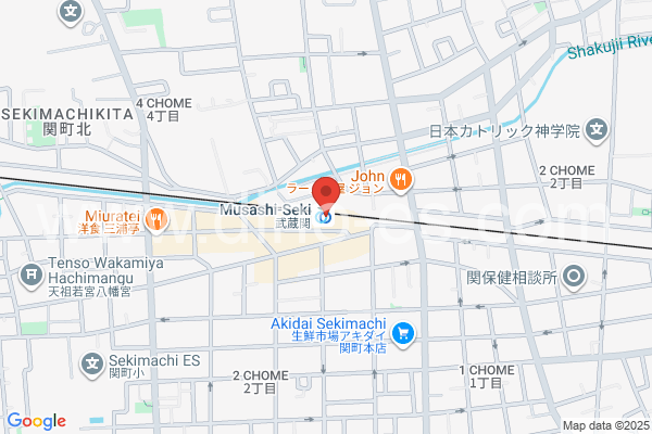 武蔵関メンズエステの地図です。map of Musashi-Seki station where spa and massage salons are located