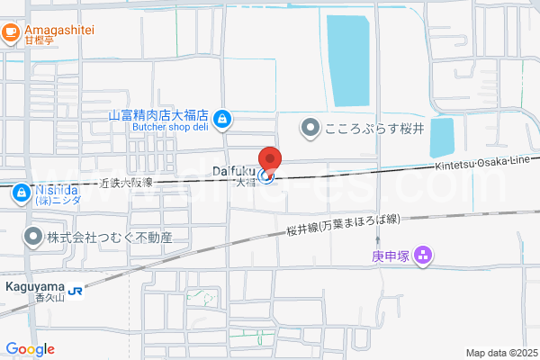大福メンズエステの地図です。map of Daifuku station where spa and massage salons are located