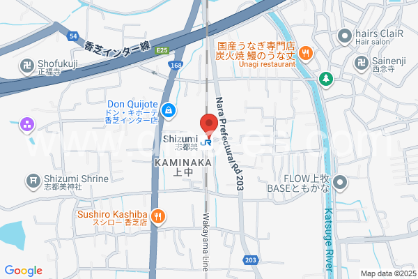 志都美メンズエステの地図です。map of Shizumi station where spa and massage salons are located