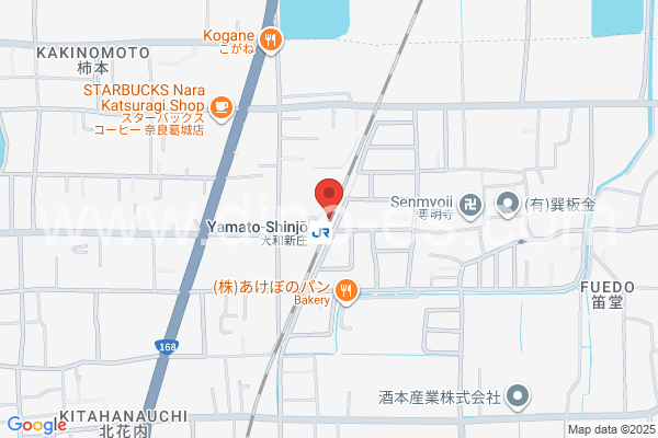 大和新庄メンズエステの地図です。map of Yamato-Shinjō station where spa and massage salons are located