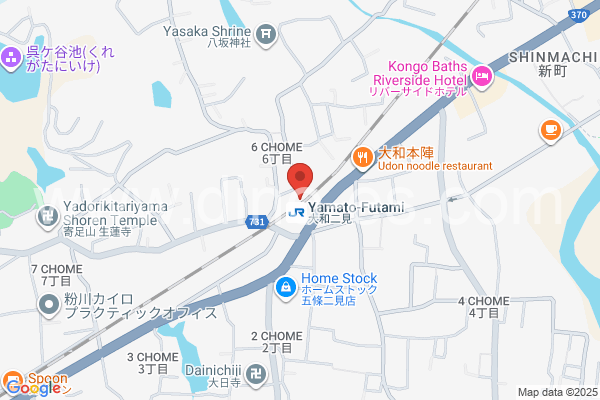 大和二見メンズエステの地図です。map of Yamato-Futami station where spa and massage salons are located