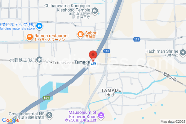 玉手メンズエステの地図です。map of Tamade station where spa and massage salons are located