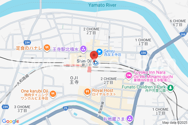 新王寺メンズエステの地図です。map of Shin-Ōji station where spa and massage salons are located
