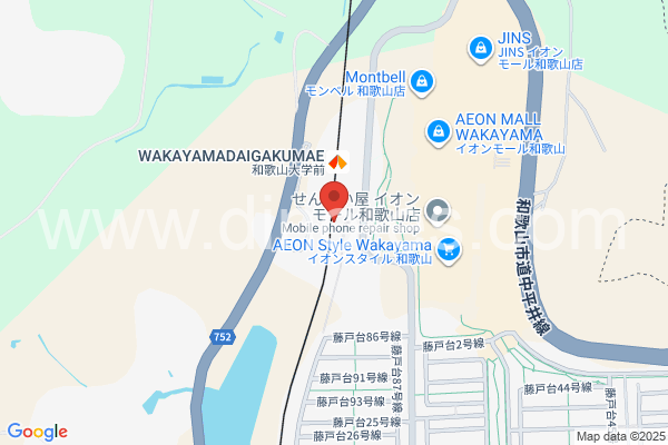 和歌山大学前メンズエステの地図です。map of Wakayamadaigakumae station where spa and massage salons are located