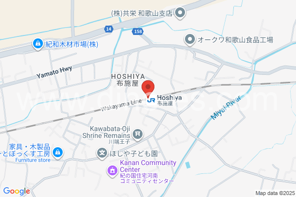布施屋メンズエステの地図です。map of Hoshiya station where spa and massage salons are located