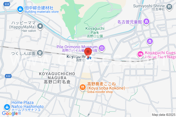 高野口メンズエステの地図です。map of Kōyaguchi station where spa and massage salons are located