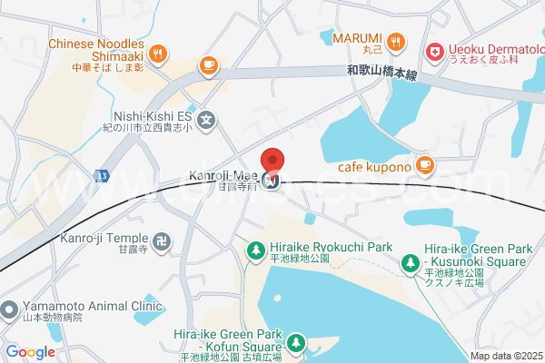 甘露寺前メンズエステの地図です。map of Kanroji Mae station where spa and massage salons are located