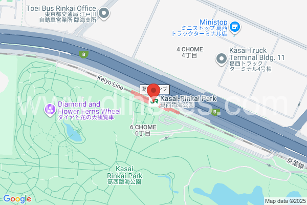葛西臨海公園メンズエステの地図です。map of Kasai-rinkai-kōen station where spa and massage salons are located