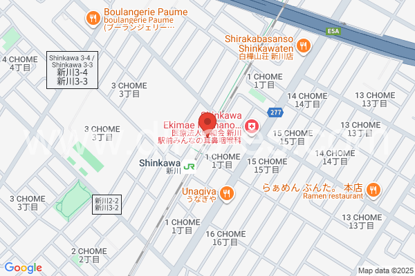 新川(北海道)メンズエステの地図です。map of Nikkawa station where spa and massage salons are located